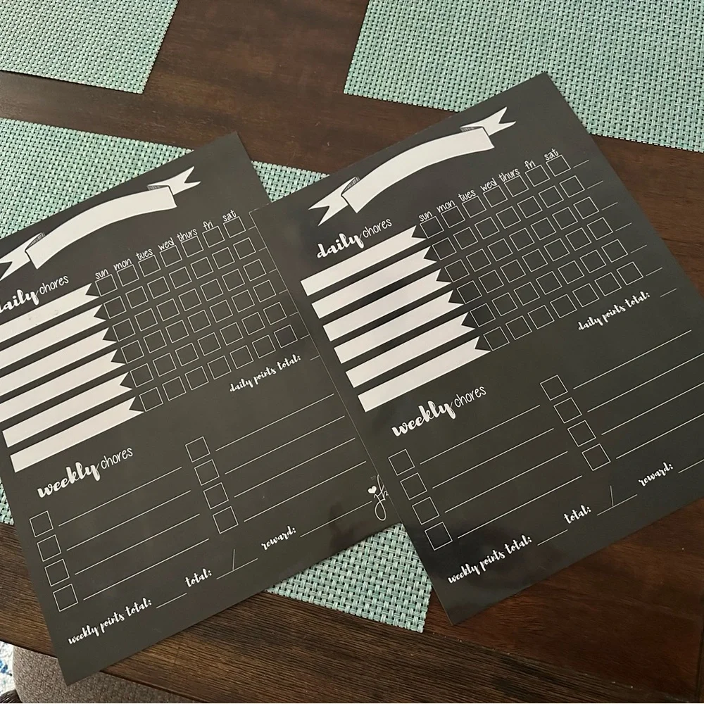 Daily and Weekly Chore Calendar (pack of 2). Excellent condition, Used once.
